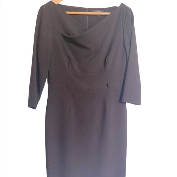 Tahari Arthur S. Levine Career Sheath Dress Black Size 6 - Picture 1 of 4